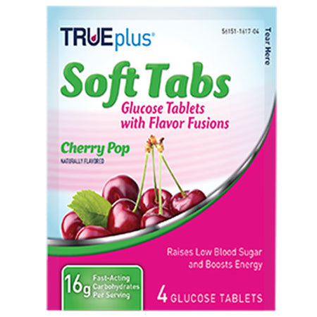 TRUEplus Glucose Tablets - Cherry Pop 4 ct.